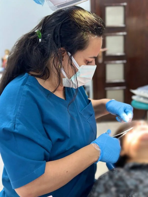 Photo of Dr Magda at work